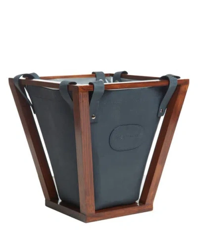 Korchmar Winslow Leather Wastebasket In Blue
