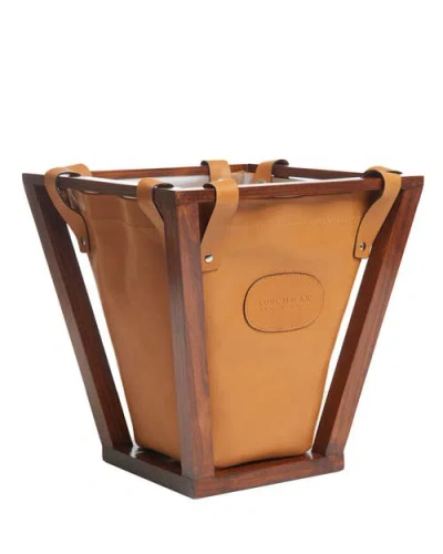 Korchmar Winslow Leather Wastebasket In Brown