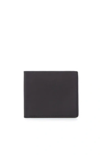 Korchmar York Ii Slim Leather Wallet In Black