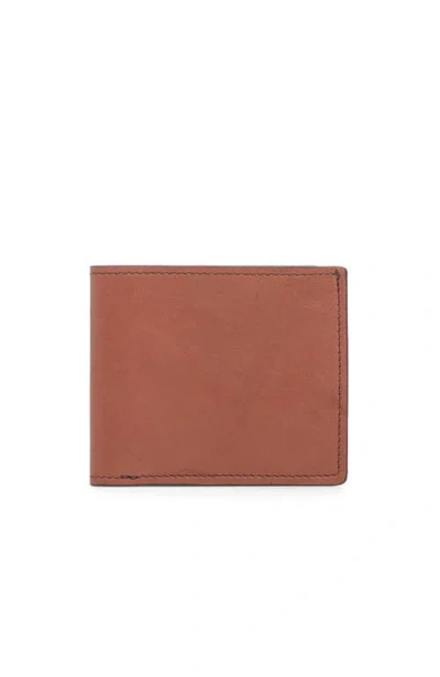 Korchmar York Ii Slim Leather Wallet In Brown