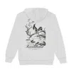 Korelimited 3456 Magpie Hoodie In Washed Grey In White