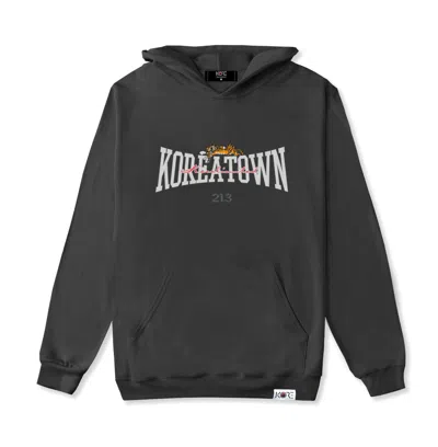 Korelimited Black / Grey Koreatown Smoking Tiger Hoodie Washed Black