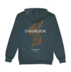 Korelimited Blue Tiger Map Gwangbok Hoodie In Midnight Navy In Green