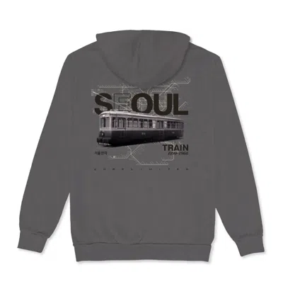 Korelimited Grey Seoul Train Hoodie In Shadow In Gray
