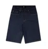 Korelimited Men's Black Kore Carpenter Shorts In Denim Blue In Black