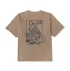 Korelimited Men's Brown Tiger & Magpie Tee In Washed Khaki In Brown