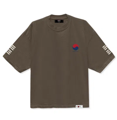 Korelimited Men's Brown Trigram Drop Shoulder Tee In Mocha