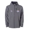 Korelimited Men's Grey Kor Flag Poly-tech Jacket In Charcoal Limited Edition In Gray