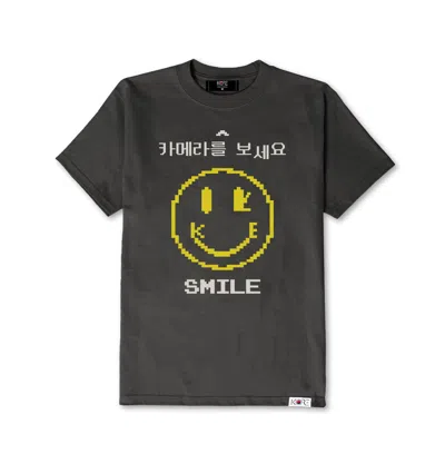 Korelimited Men's Grey Smile At The Camera Garment Dye Tee In Shadow In Gray