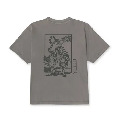 Korelimited Men's Grey Tiger & Magpie Tee In Cement In Gray