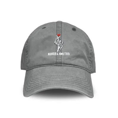 Korelimited Men's Love Is Dead Dad Hat In Washed Grey In Gray
