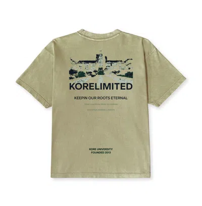 Korelimited Men's Neutrals Kore University Tee In Light Olive In Brown
