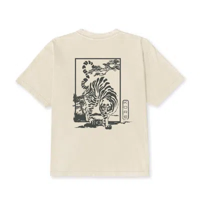 Korelimited Men's Neutrals Tiger & Magpie Tee In Cream In Multi