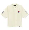 Korelimited Men's Neutrals Trigram Drop Shoulder Tee In Cream In White