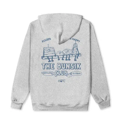 Korelimited Men's Neutrals / White The Bunsik Club Hoodie In White And Grey