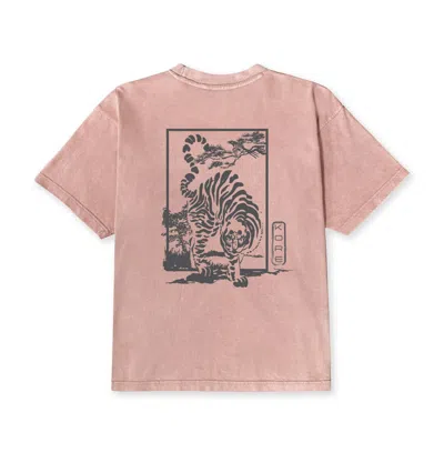 Korelimited Men's Tiger & Magpie Tee In Washed Pink