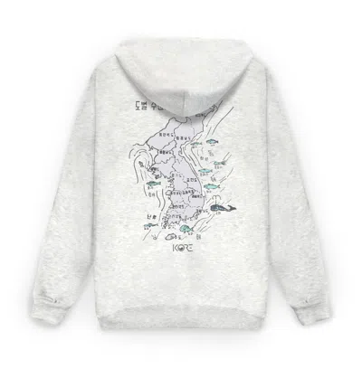 Korelimited Neutrals Fishing Season Zip Up Hoodie In Oatmeal Heather