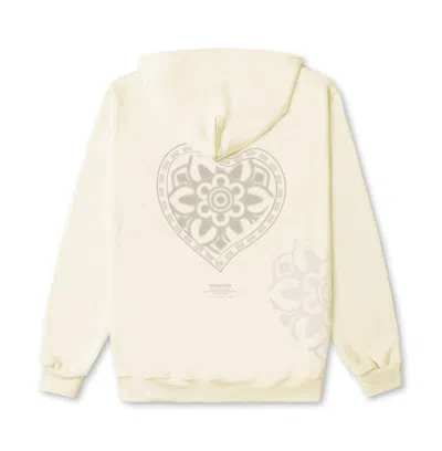 Korelimited Neutrals Hidden Heart Hoodie In Cream In White