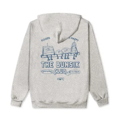 KORELIMITED NEUTRALS / WHITE THE BUNSIK CLUB HOODIE IN WHITE AND KHAKI