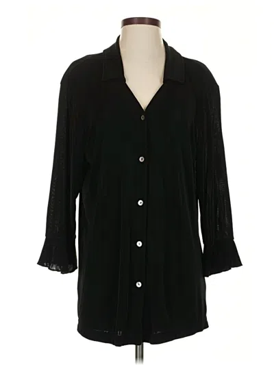 Pre-owned Koret 3/4 Sleeve Blouse In Black