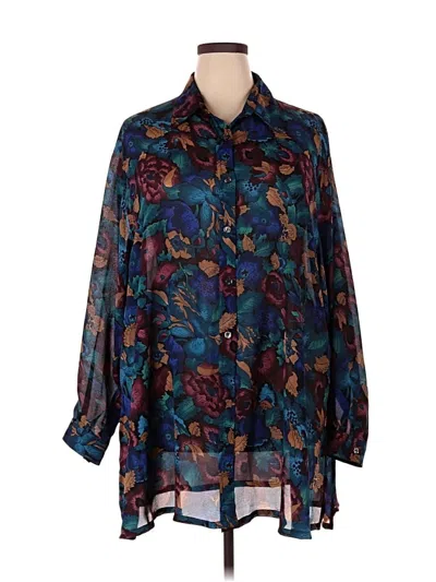 Pre-owned Koret 3/4 Sleeve Blouse In Blue