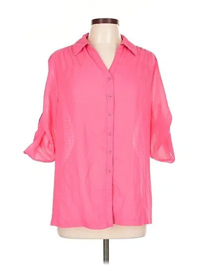 Pre-owned Koret 3/4 Sleeve Blouse In Pink
