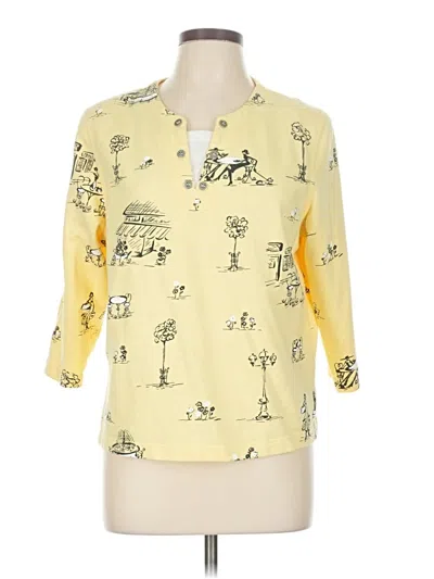 Pre-owned Koret 3/4 Sleeve T-shirt In Yellow