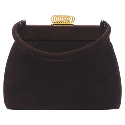 Pre-owned Koret Brown Suede With Gold Hardware Handbag