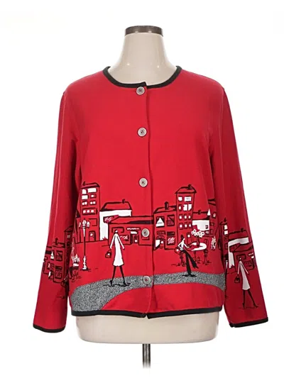 Pre-owned Koret Cardigan Sweater In Red