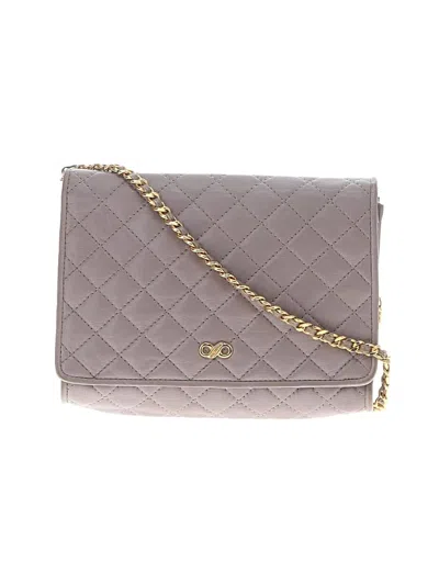 Pre-owned Koret Leather Crossbody Bag In Gray