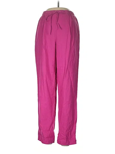 Pre-owned Koret Linen Pants In Pink