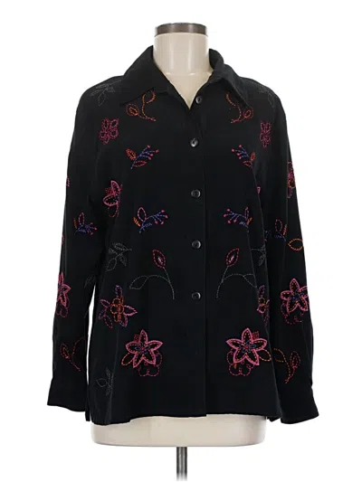 Pre-owned Koret Long Sleeve Blouse In Black