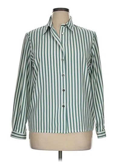 Pre-owned Koret Long Sleeve Blouse In Blue