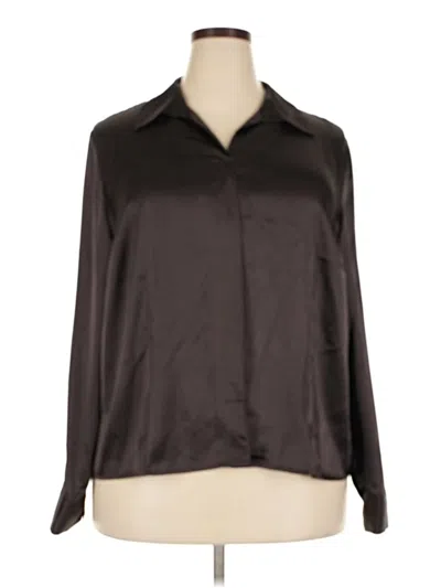 Pre-owned Koret Long Sleeve Blouse In Brown