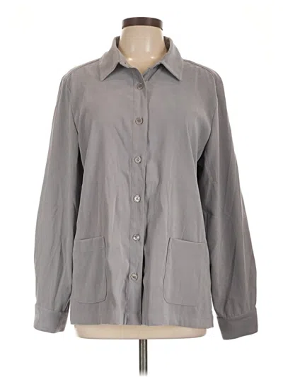 Pre-owned Koret Long Sleeve Blouse In Gray