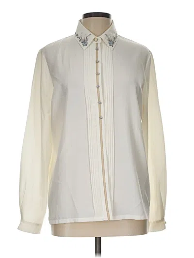 Pre-owned Koret Long Sleeve Blouse In Ivory