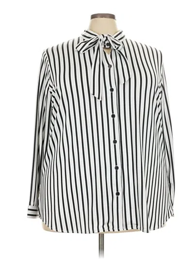 Pre-owned Koret Long Sleeve Blouse In Silver