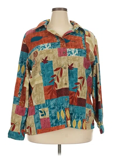 Pre-owned Koret Long Sleeve Button Down Shirt In Blue