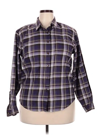 Pre-owned Koret Long Sleeve Button Down Shirt In Purple