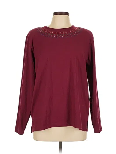 Pre-owned Koret Long Sleeve T-shirt In Burgundy