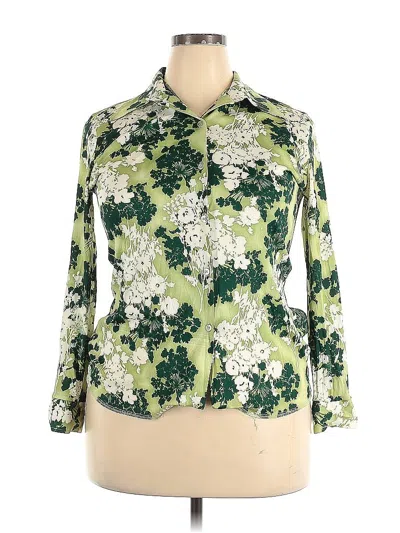Pre-owned Koret Of California 3/4 Sleeve Blouse In Green