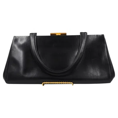 Pre-owned Koret Rectangular Black Bag With Gold Clasp
