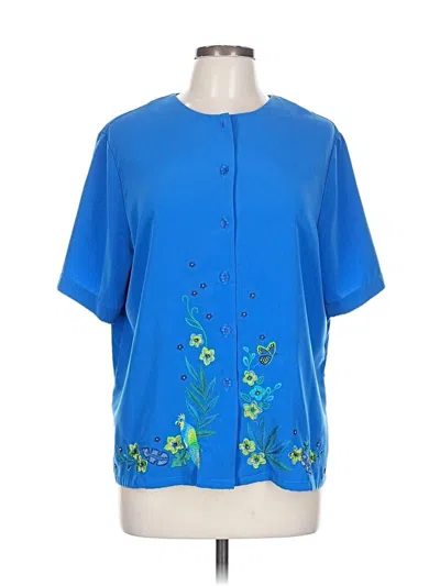 Pre-owned Koret Short Sleeve Blouse In Blue