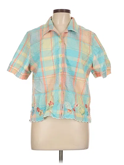Pre-owned Koret Short Sleeve Blouse In Blue