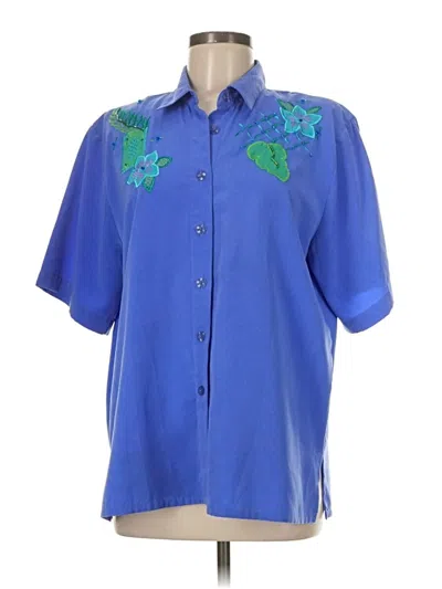 Pre-owned Koret Short Sleeve Blouse In Blue