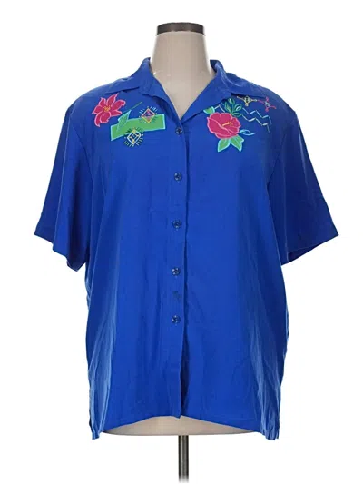 Pre-owned Koret Short Sleeve Blouse In Blue