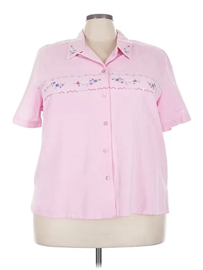 Pre-owned Koret Short Sleeve Blouse In Pink