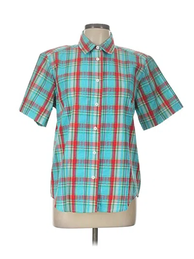 Pre-owned Koret Short Sleeve Button Down Shirt In Teal