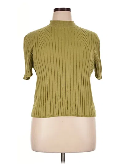 Pre-owned Koret Short Sleeve Top Green Turtleneck Tops