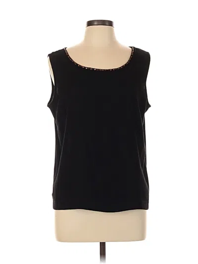 Pre-owned Koret Sleeveless Top Black Scoop Neck Tops
